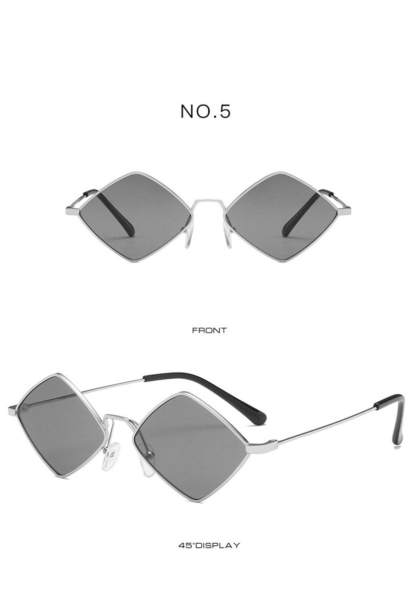 Women's Retro Diamond Metal Sunglasses NO.5 140mm