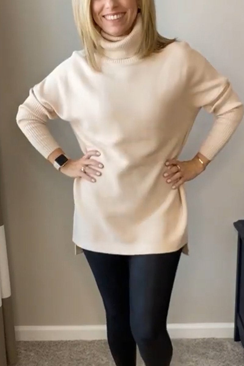 Women's Casual Turtleneck Long Sleeve Sweater