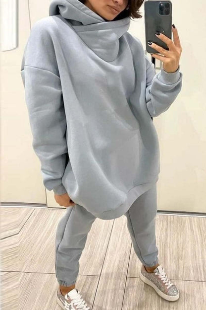 Women's fashionable casual sweatshirt two-piece set