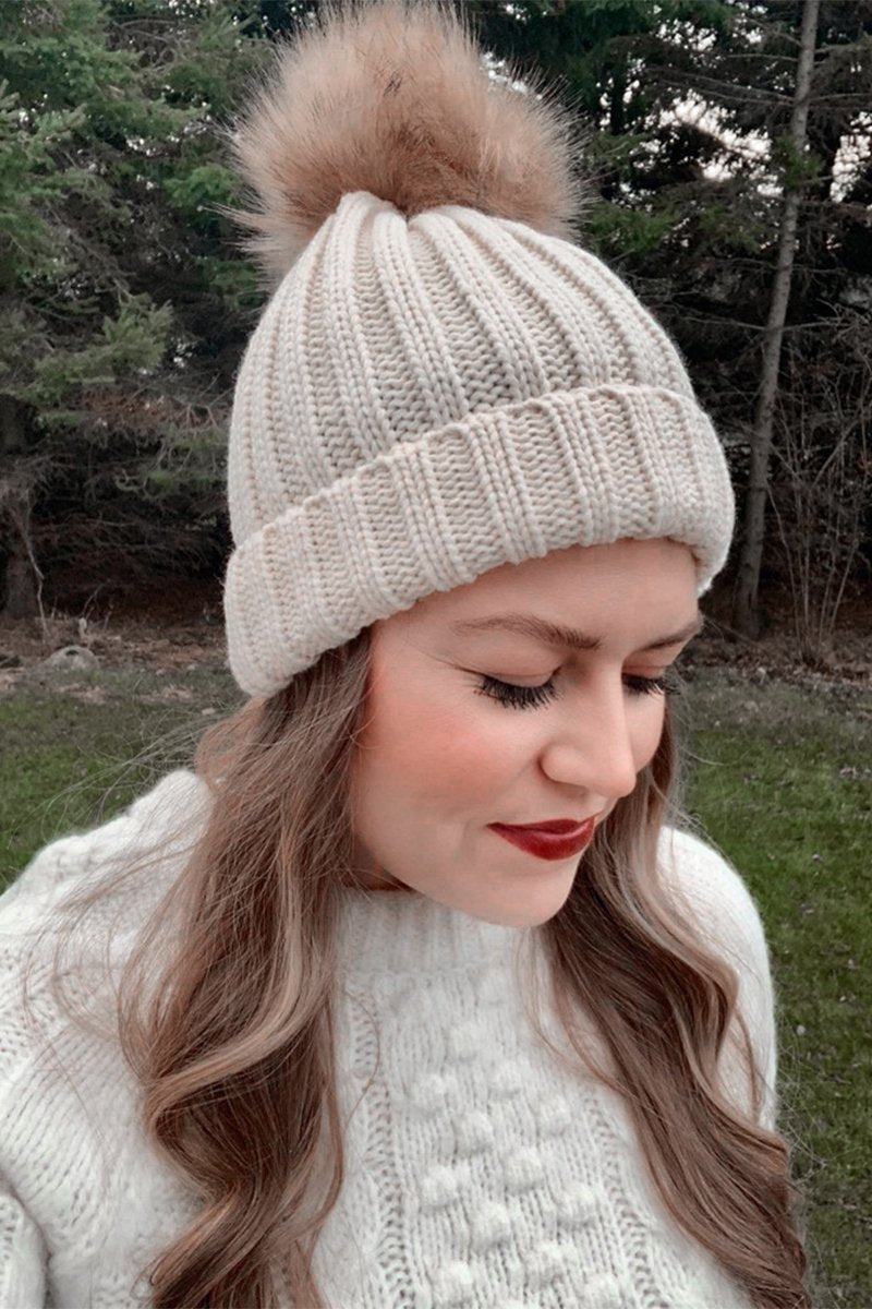 Women's Autumn and Winter Reverse Brimless Knitted Hat