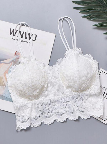 Women's Lace Breathable Sexy Bra Wrap Strap Underwear