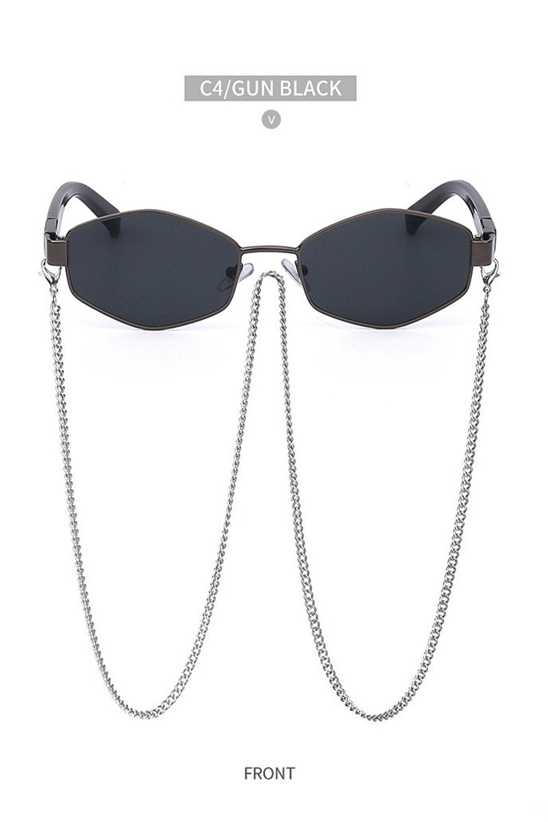 Women's Fashion Chain Irregular Sunglasses C4 144mm