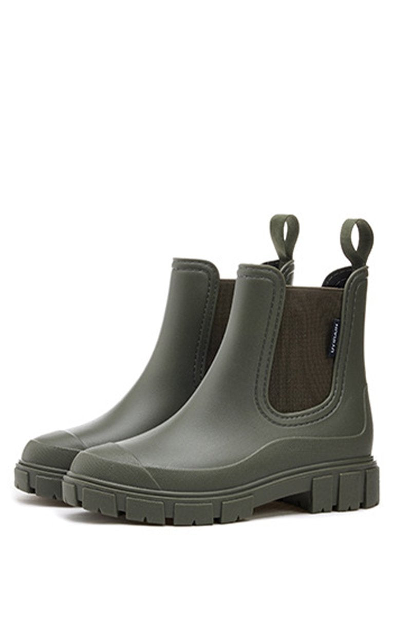 Women's Wear-resistant, Waterproof, Anti-skid Mid-low-top Rain Boots green