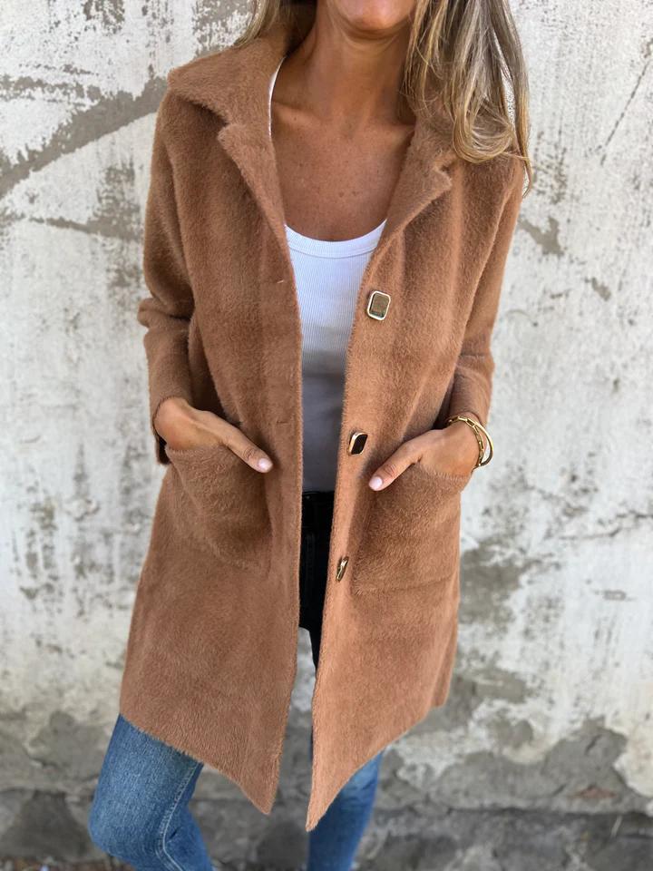 Casual Lapel Single-breasted Thick Coat