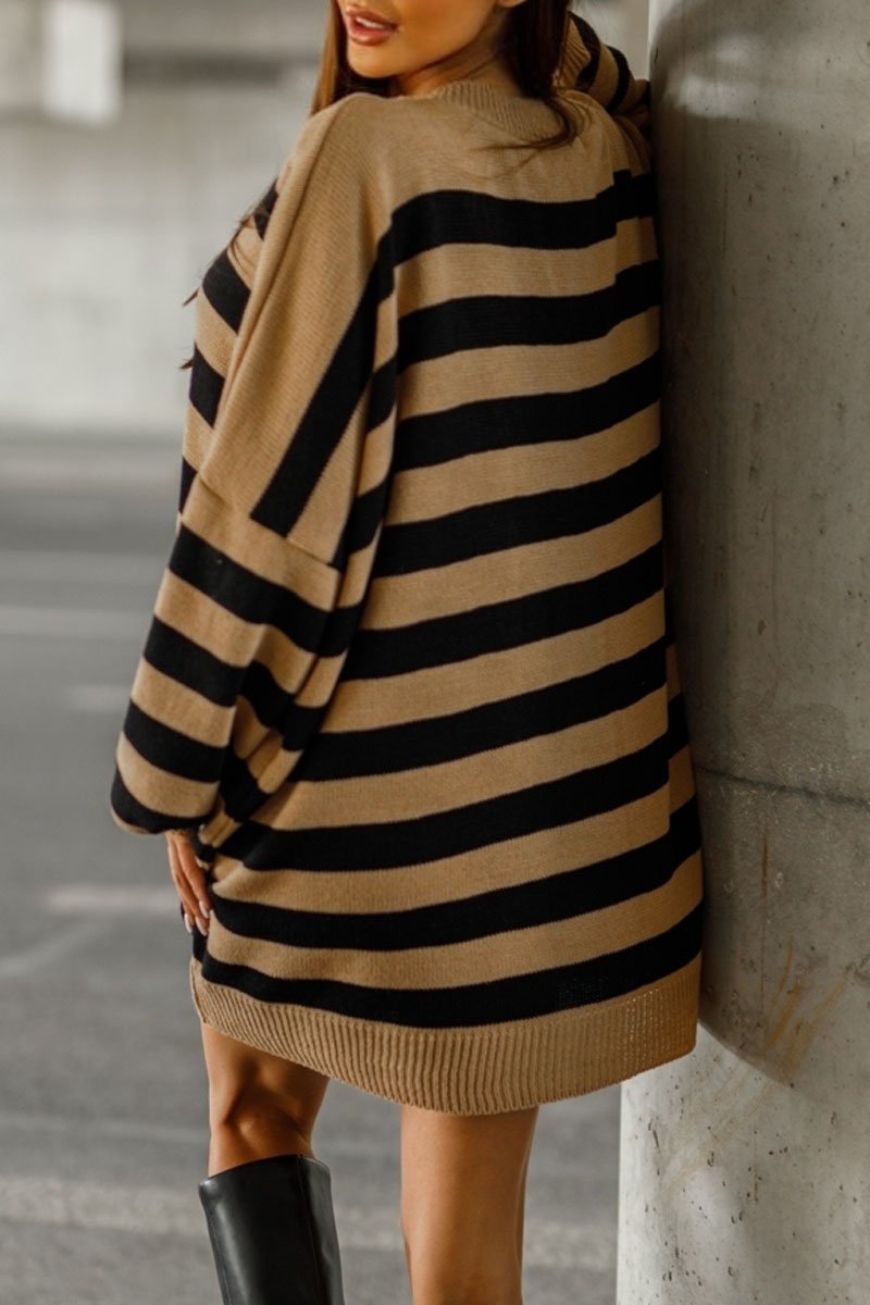 Casual Striped Long Sleeve Pullover Sweater