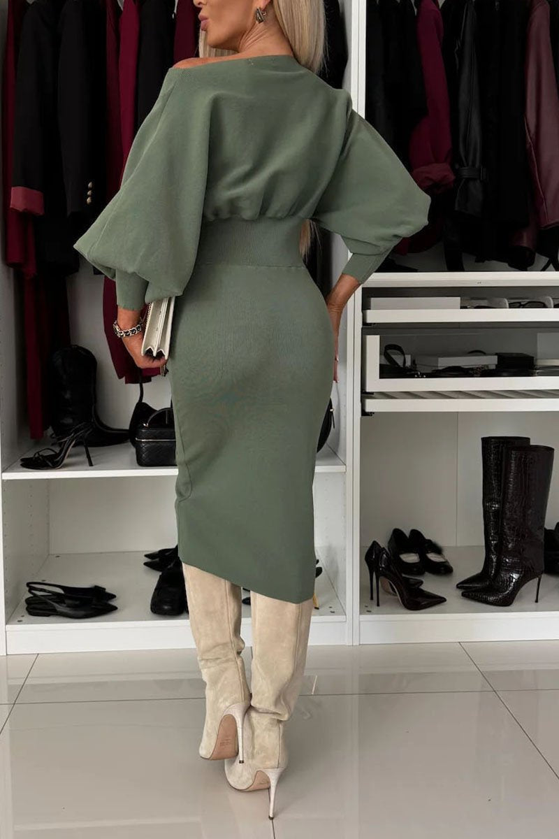 Women's Fall/Winter Solid Color Skinny Dress