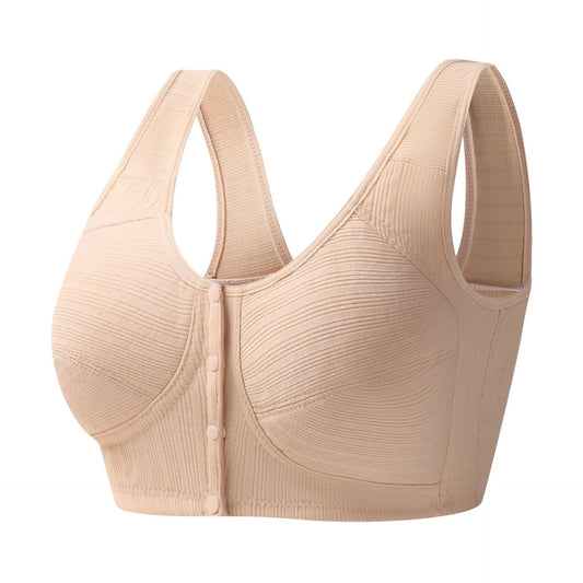 Women's Comfortable Snap Front Vest Underwear Beige