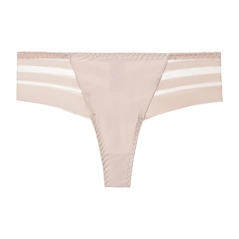 Women's Sexy Lace Low-rise Seamless Panties pea-sand