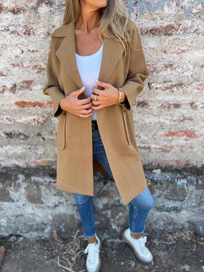 Casual Lapel Long Coat