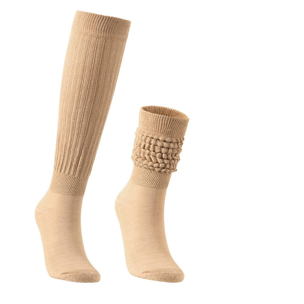 Women's Spring and Summer High Pile Socks Camel one size