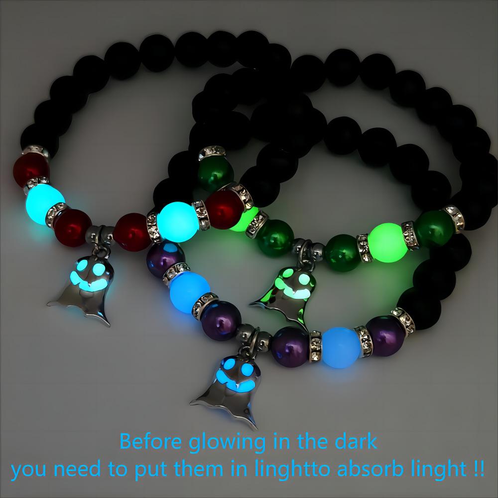 Halloween Gift Luminous Ghost Bracelet Playful Ghost Bracelet 3PCS