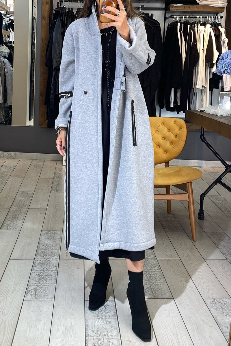 Women's V-neck Long-sleeved Trench Coats