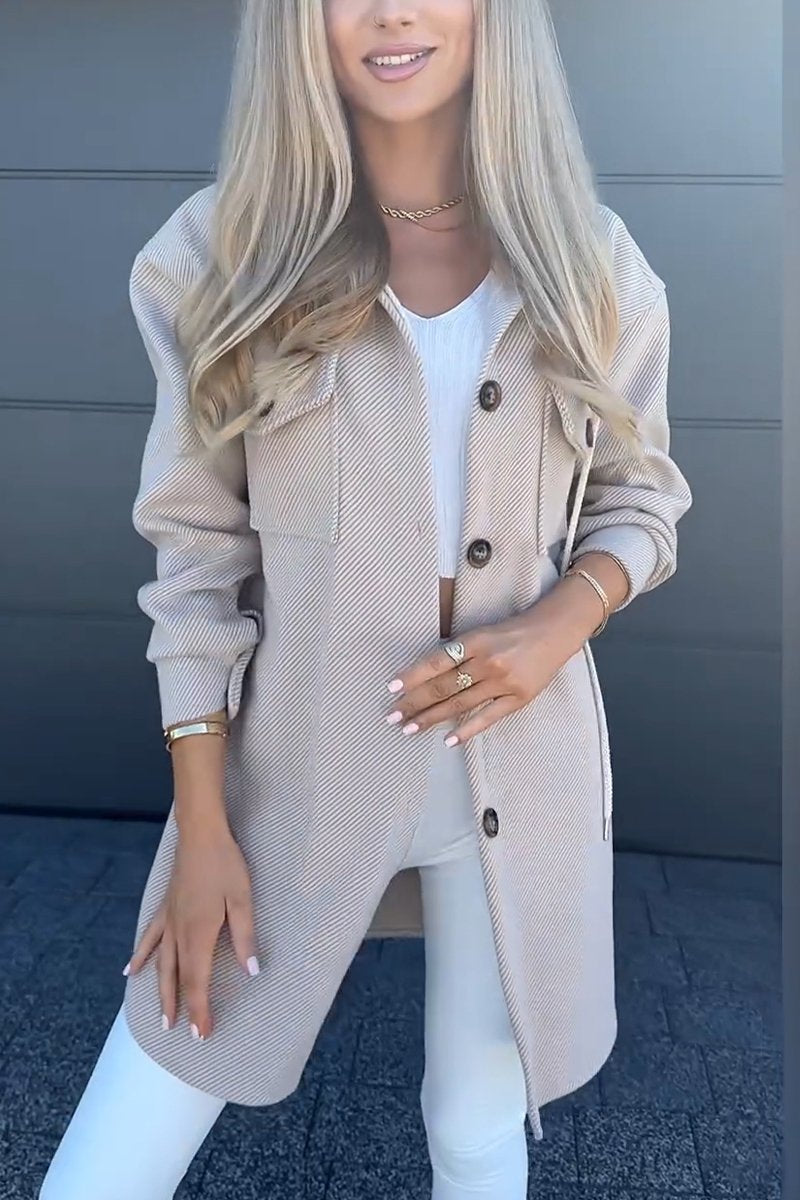 Women's Casual Hooded Single-breasted Jacket