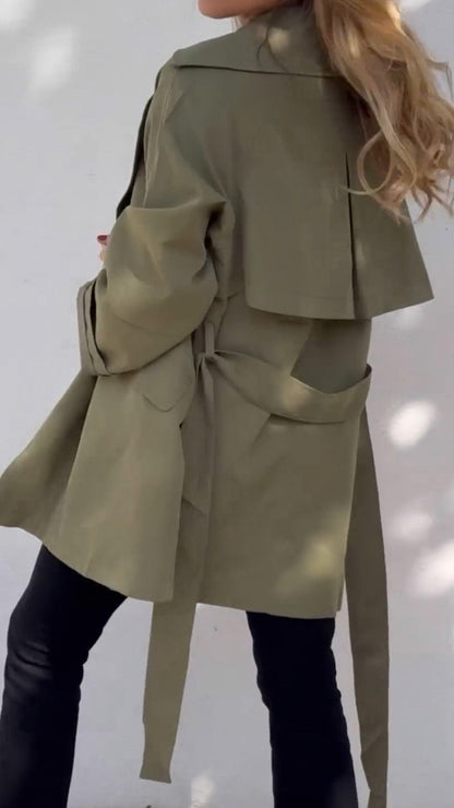 Women's Casual Solid Color Lapel Coat