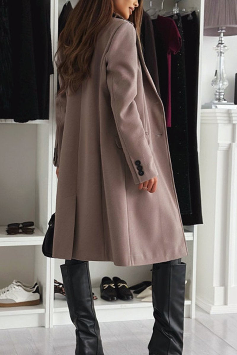 Women's Casual Solid Color Long Coat