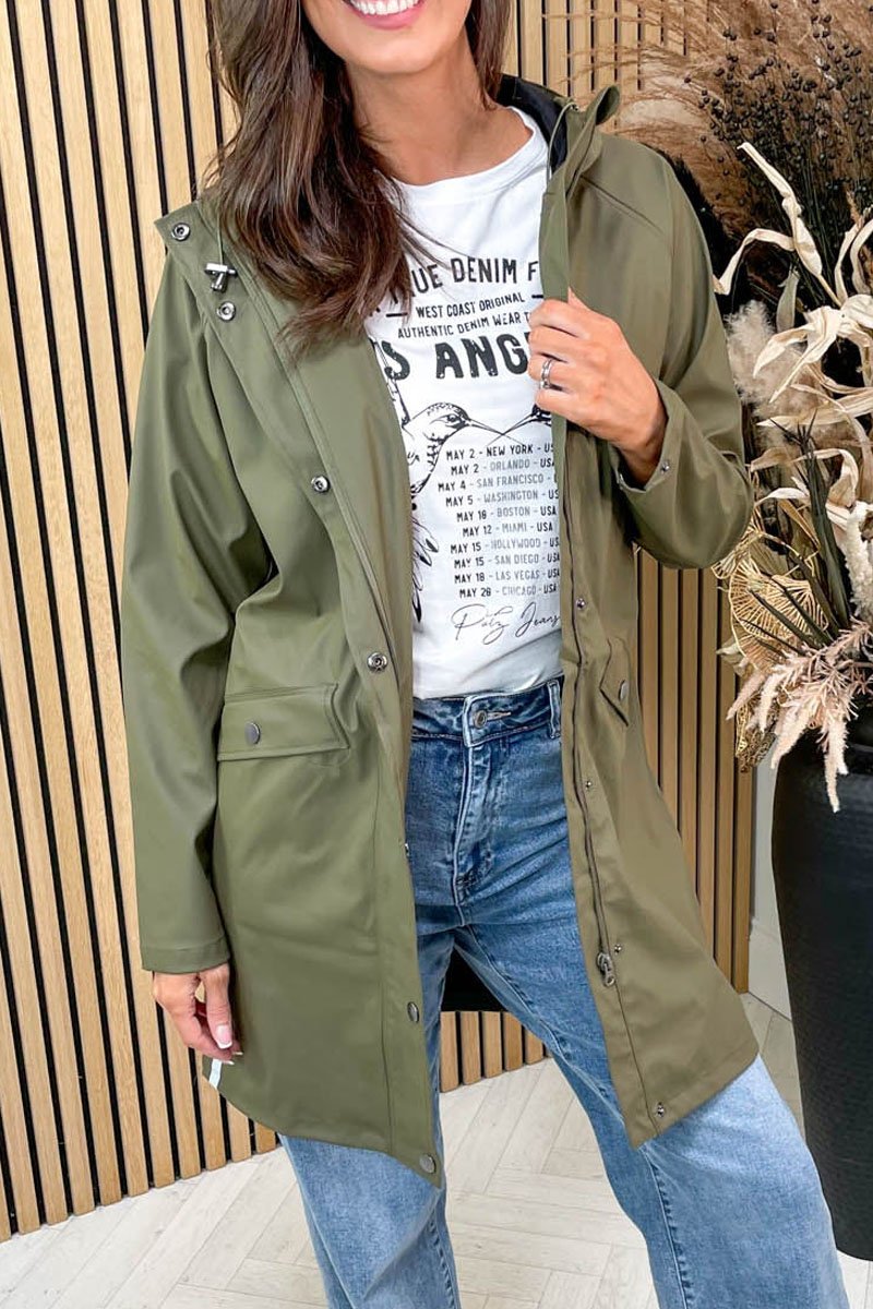 Women's Casual Solid Color Trench Coat