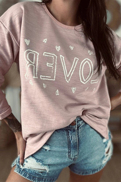 Women's Casual LOVER Printed Long-sleeved Sweatshirt