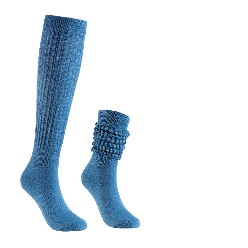 Women's Spring and Summer High Pile Socks haze blue one size