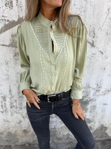 Casual Round Neck Long Sleeve Top