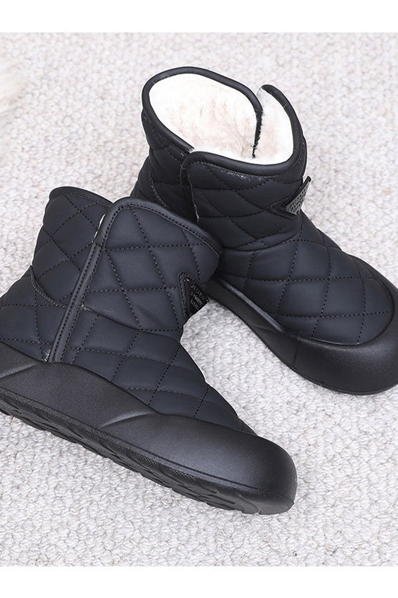 Women's Winter Thick Sole Fleece Snow Boots black