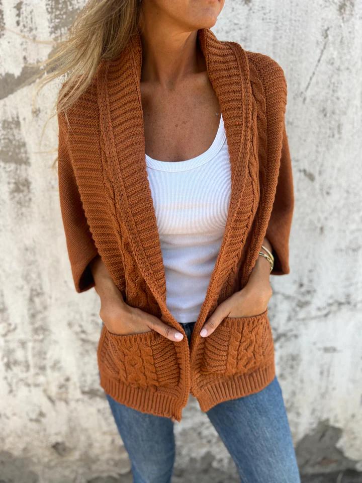 Casual Lapel Knitted Cardigan Jacket