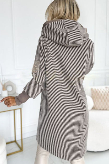 Women's Fashionable Hooded Long-sleeved Casual Coat