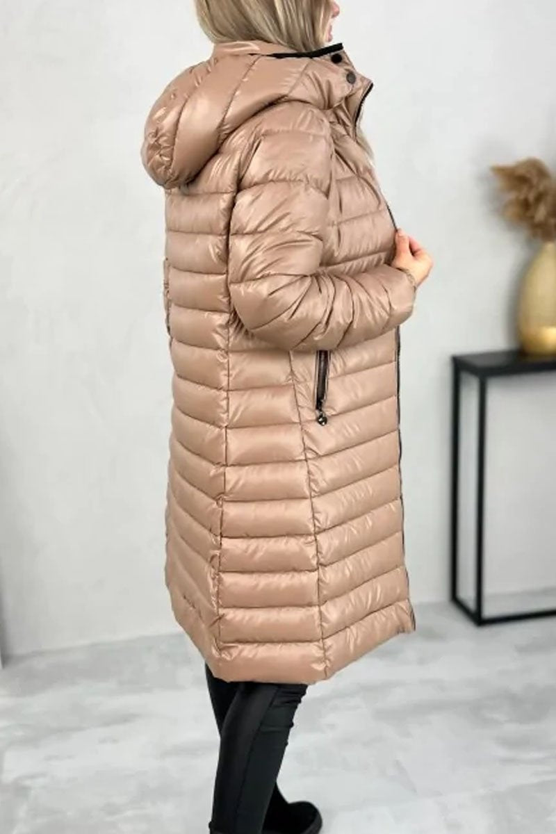 Casual Solid Color Pocket Hooded Jacket