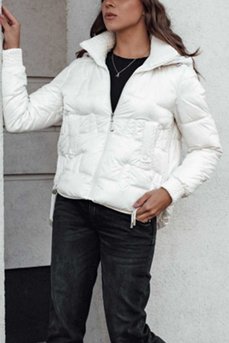 Women's Casual Hooded Short Coat