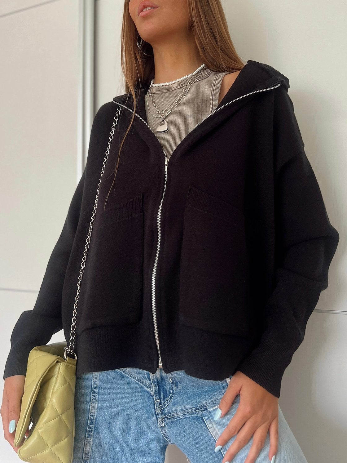 Women's Casual Hooded Sweatshirt Jacket