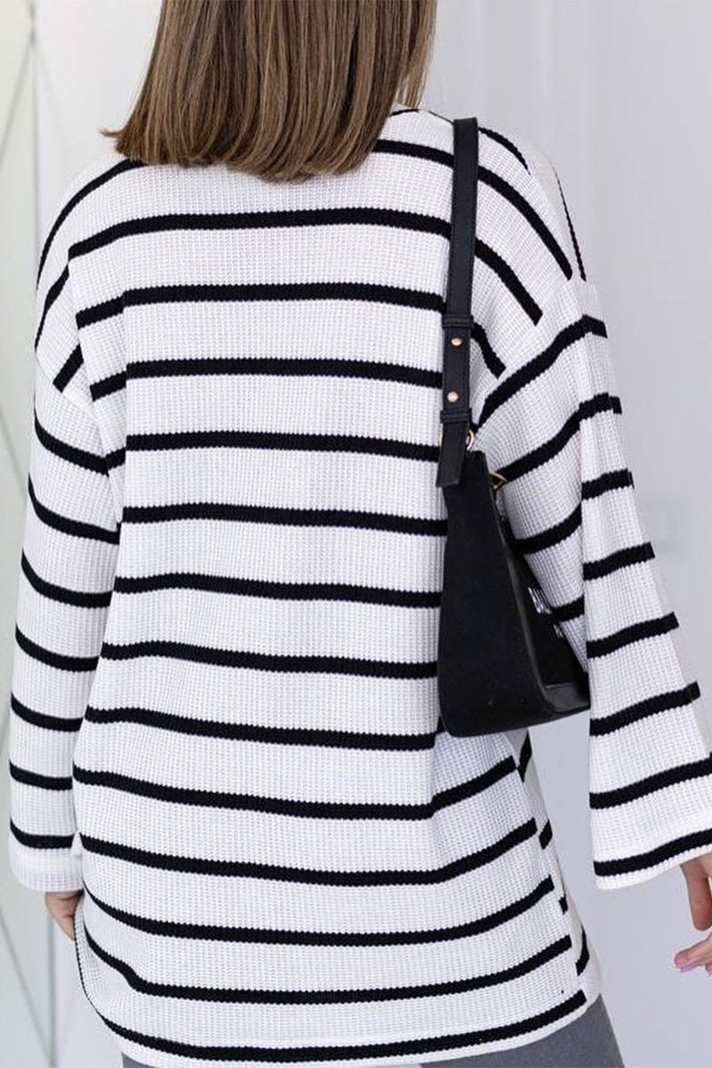 Women's Casual Round Neck Striped T-shirt