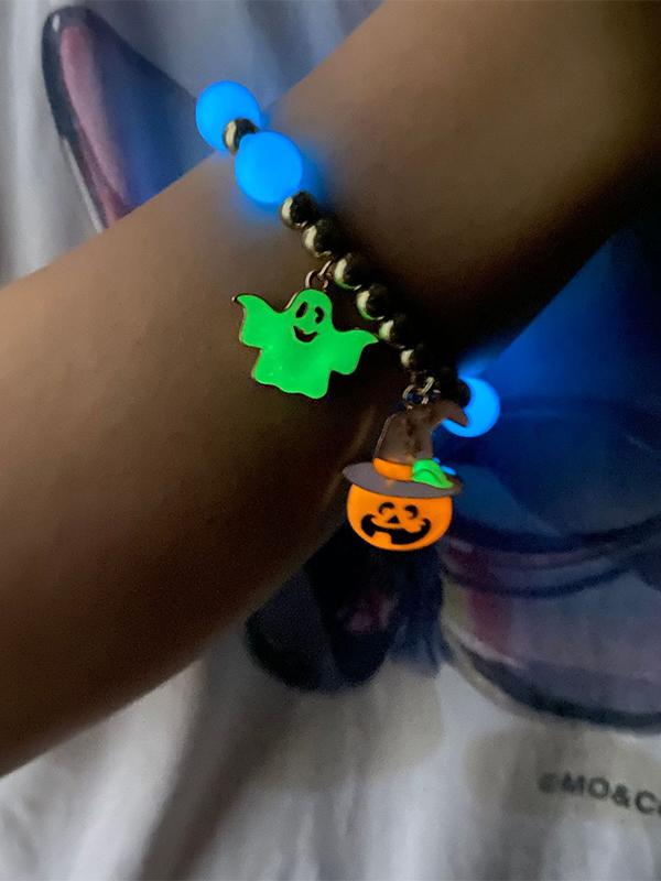 Halloween Pumpkin Head Ghost Luminous Personalized Funny Bracelet