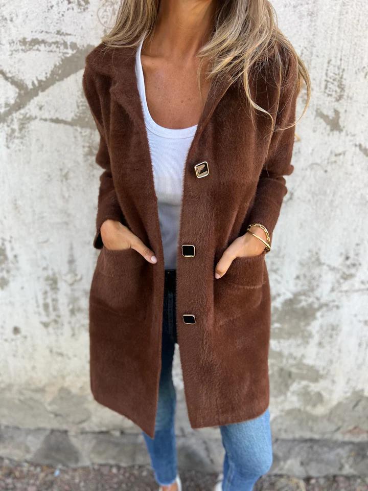 Casual Lapel Single-breasted Thick Coat