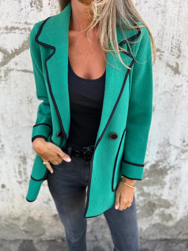 Casual Lapel Jacket green