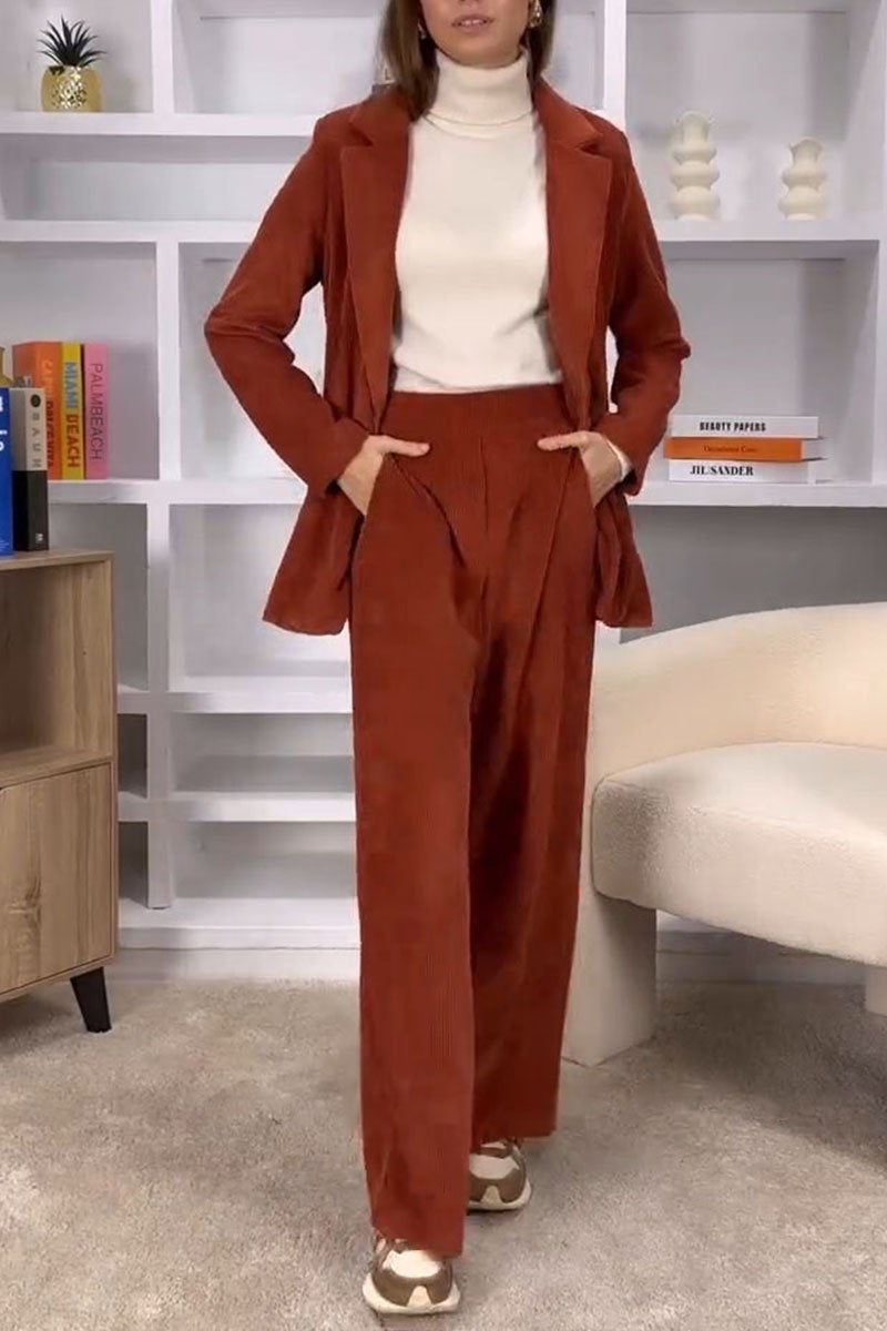 Women's Casual Two Piece Suit orange