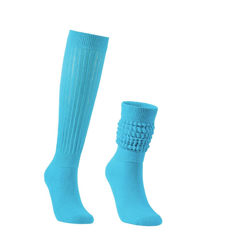 Women's Spring and Summer High Pile Socks medium blue one size