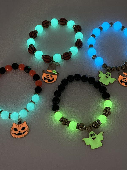 Halloween Pumpkin Head Ghost Luminous Personalized Funny Bracelet