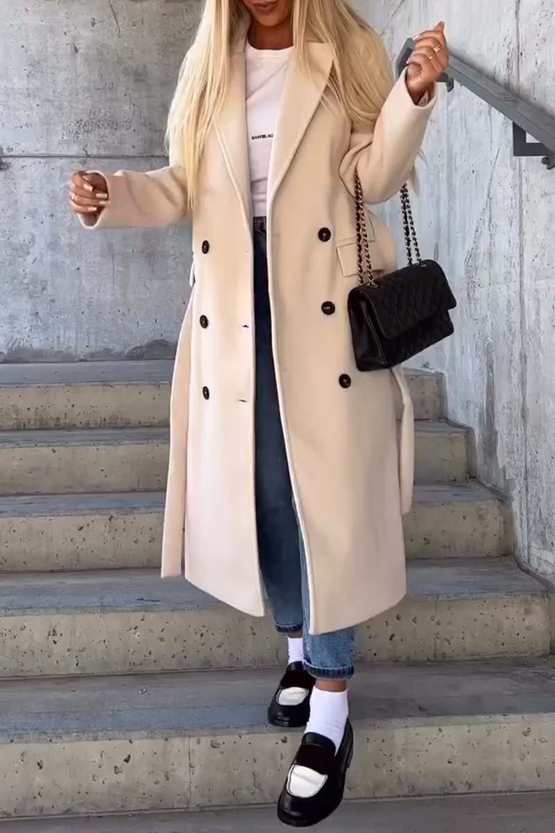 Women's fashionable double breasted coat