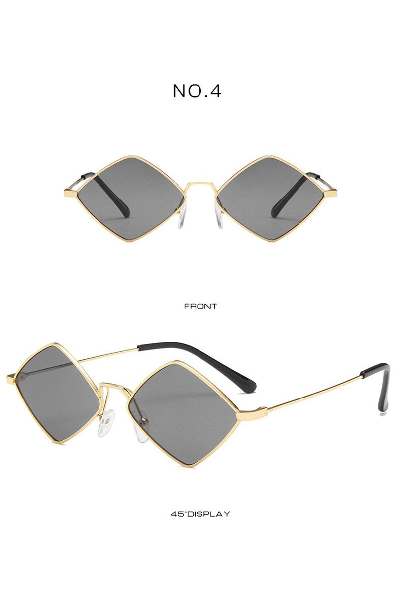 Women's Retro Diamond Metal Sunglasses NO.4 140mm