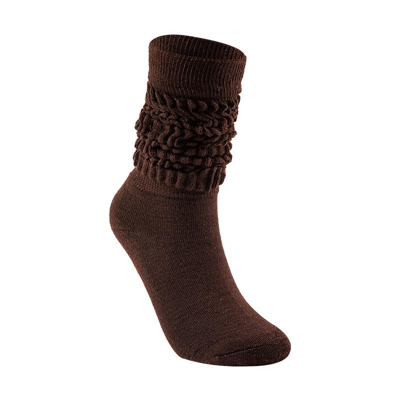 Women's Spring and Summer High Pile Socks brown one size