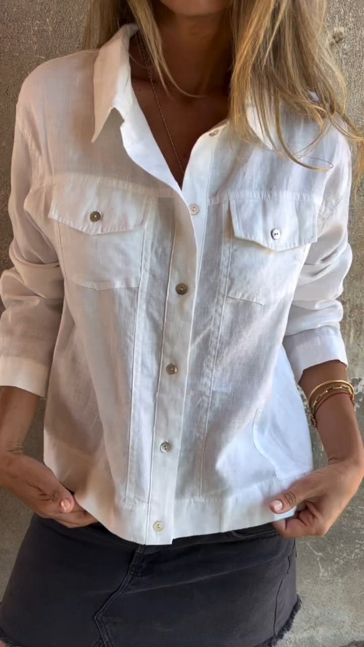 Casual Cotton and Linen Shirt