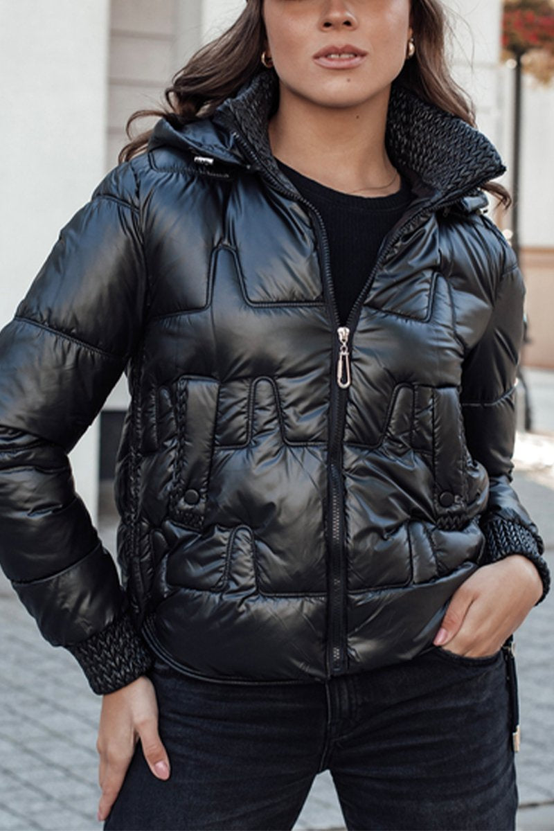 Women's Casual Hooded Short Coat