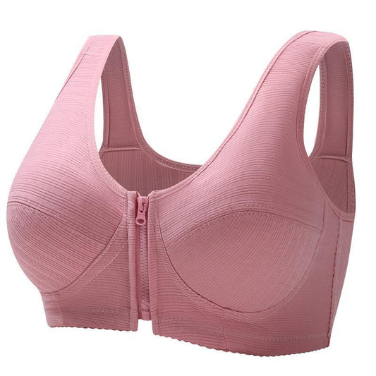 Women's Comfortable Zipper Vest Underwear Pink