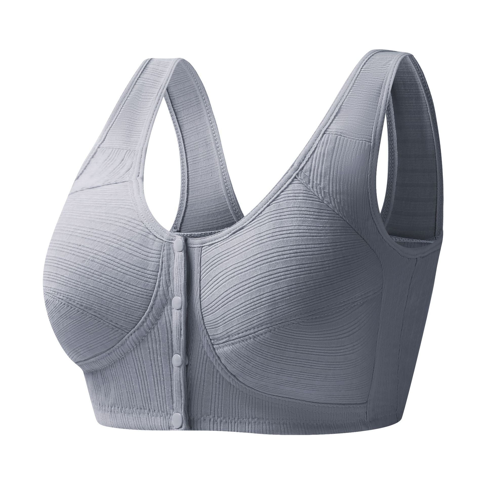 Women's Comfortable Snap Front Vest Underwear Grey