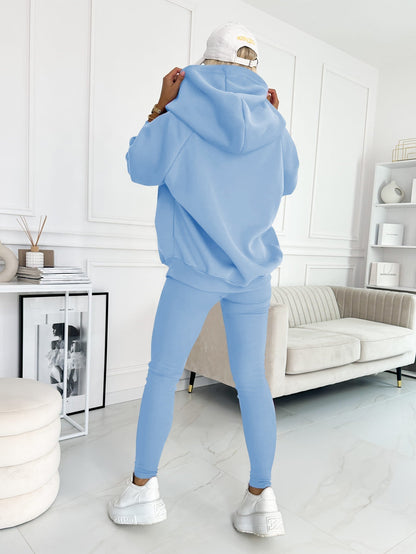 (S-5XL) Plus Size Hooded Casual and Comfortable Sweatshirt Two-piece Suit