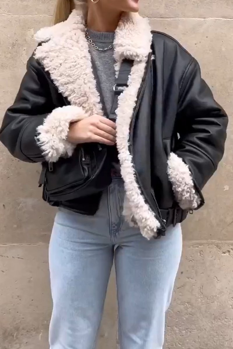 Fur integrated jacket jacket