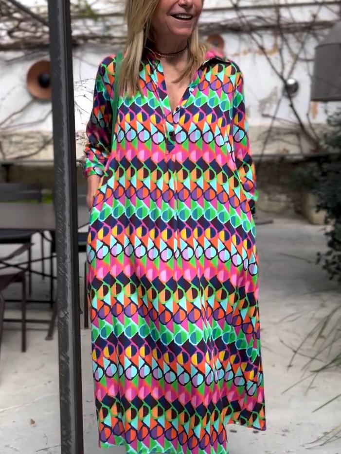 Women's Casual Color Printed Dress