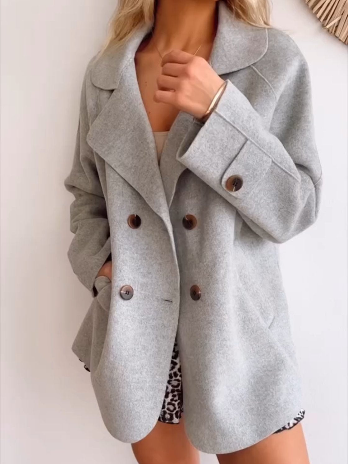 Women's Casual Loose Jacket Grey